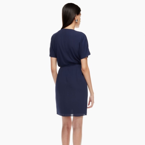 ✨SOLD✨ Babaton Wallace Wrap Dress Navy– XS - Picture 3 of 9